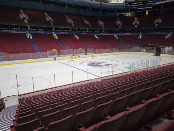 Rogers Arena, section: 108, row: 18, seat: 1