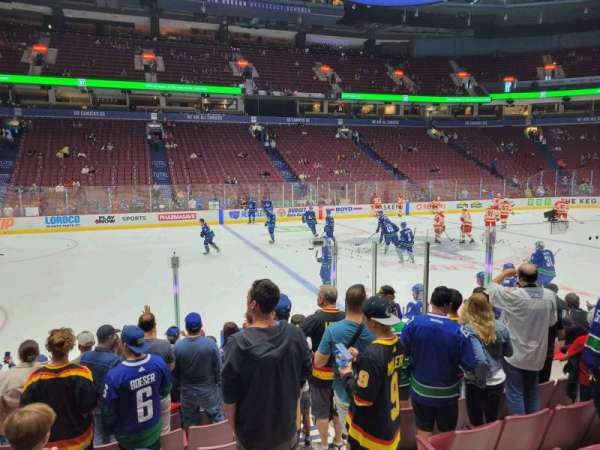 Rogers Arena, section: 118, row: 8, seat: 102