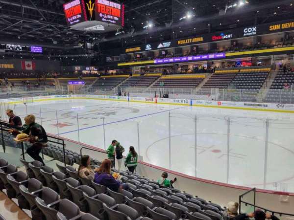 Mullett Arena, section: 109, row: j, seat: 4