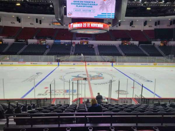 Pechanga Arena, section: l1, row: 4, seat: 10