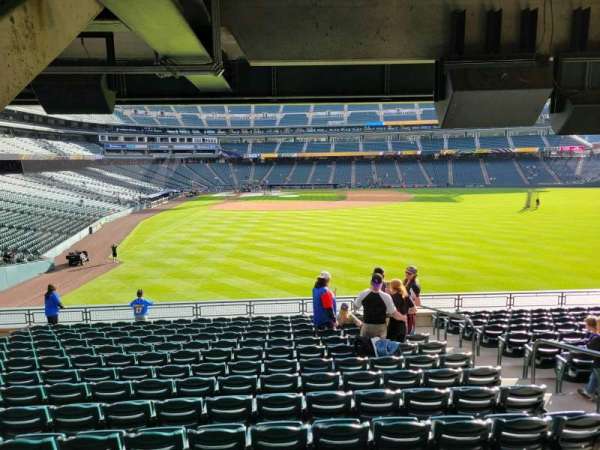 Coors Field, section: 107, row: w, seat: 4