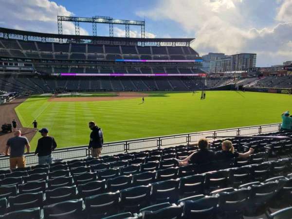 Coors Field, section: 108, row: 11, seat: 10
