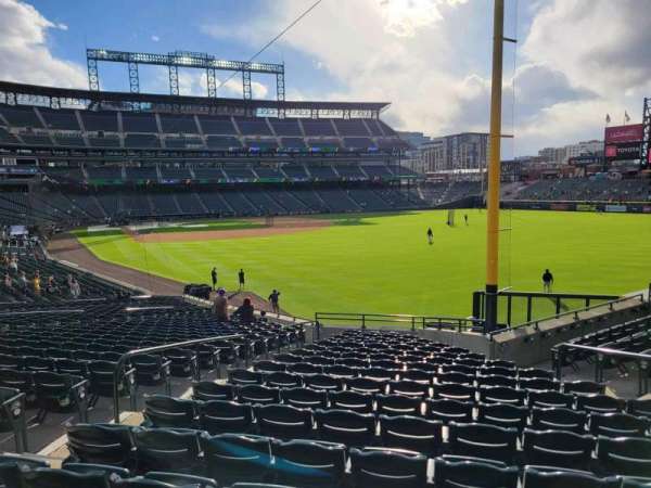 Coors Field, section: 110, row: 36, seat: 10