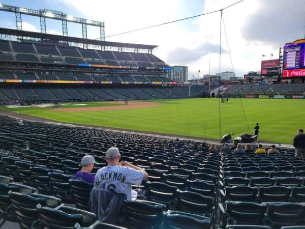 Coors Field, section: 115, row: 20, seat: 13