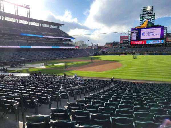 Coors Field, section: 119, row: 30, seat: 10
