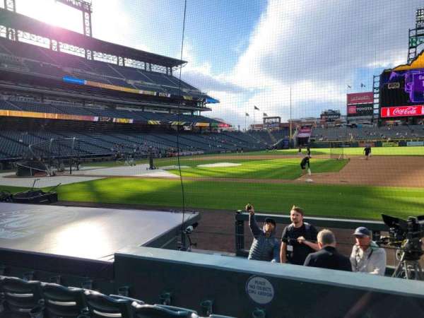 Coors Field, section: 122, row: 8, seat: 3