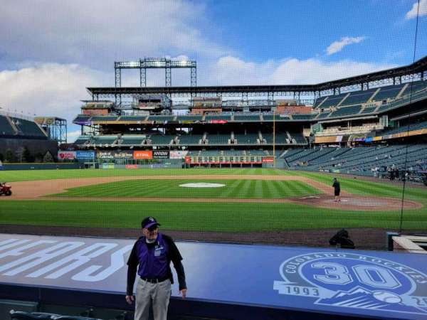 Coors Field, section: 136, row: 9, seat: 9