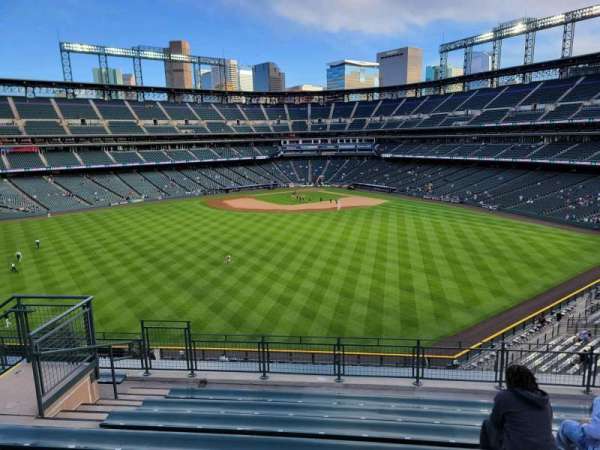 Coors Field, section: 401, row: 9, seat: 14
