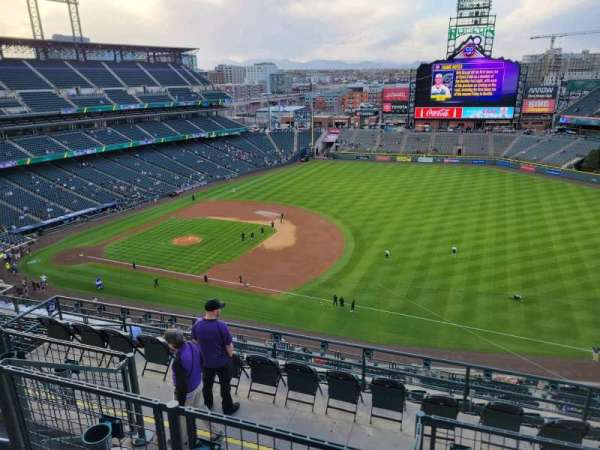Coors Field, section: U318, row: 12, seat: 10