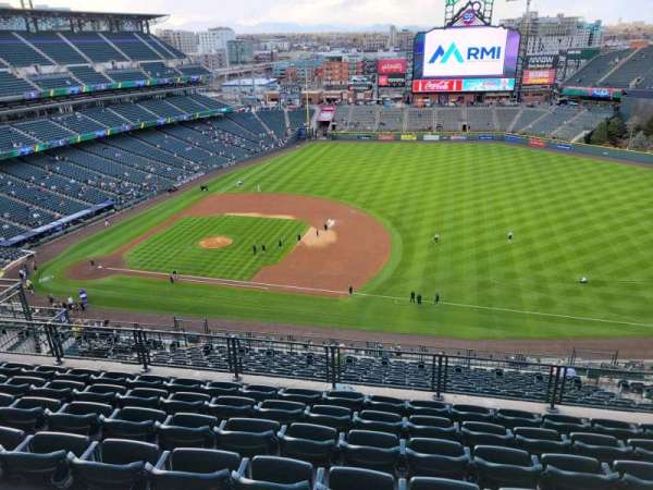 Coors Field, section: U319, row: 16, seat: 10