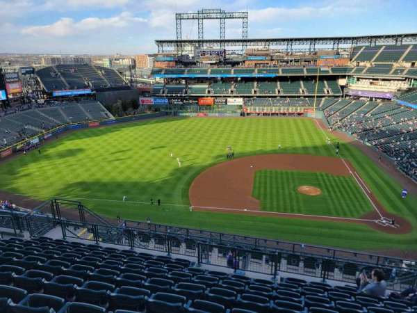 Coors Field, section: U338, row: 18, seat: 10