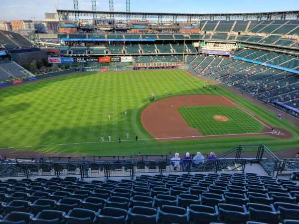 Coors Field, section: U342, row: 19, seat: 10