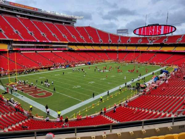 Arrowhead Stadium, section: 208, row: 6, seat: 10
