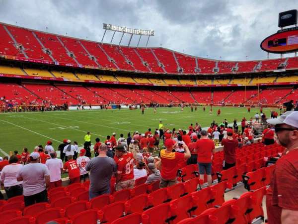 Arrowhead Stadium, section: 123, row: 10, seat: 7