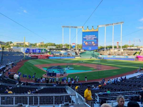 Kauffman Stadium, section: Diamond Club Box F, row: 4, seat: 1