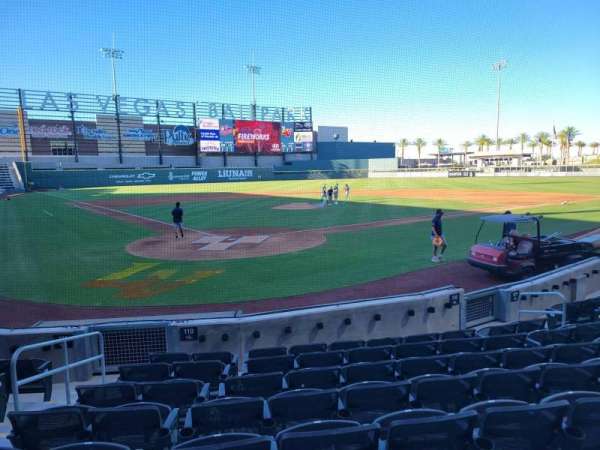 Las Vegas Ballpark, section: 110, row: k, seat: 4