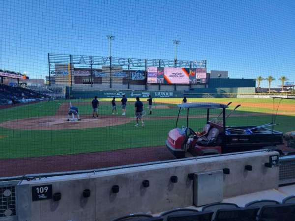 Las Vegas Ballpark, section: 109, row: e, seat: 3