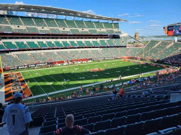 Paycor Stadium, section: 215, row: 19, seat: 20