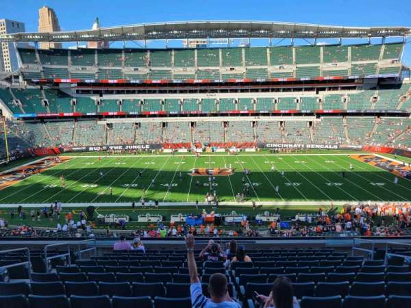 Paycor Stadium, section: 210, row: 13, seat: 8