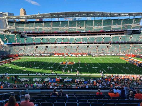 Paycor Stadium, section: 209, row: 10, seat: 10