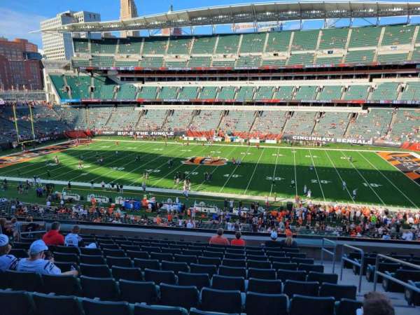 Paycor Stadium, section: 208, row: 12, seat: 3