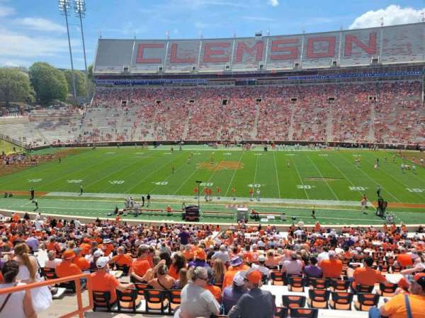 Memorial Stadium, Clemson, section: up, row: G, seat: 4