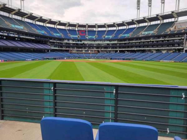 Progressive Field, section: 101-1, row: B, seat: 2
