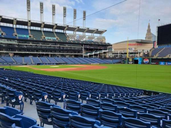 Progressive Field, section: 128, row: S, seat: 5