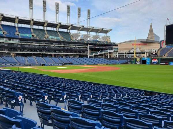 Progressive Field, section: 129, row: s, seat: 5