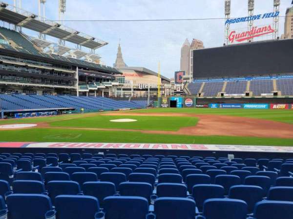 Progressive Field, section: 142, row: s, seat: 5