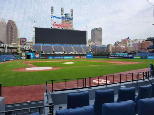 Progressive Field, section: cc1, row: 4, seat: 7