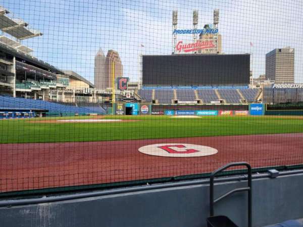 Progressive Field, section: CL1, row: 2, seat: 3