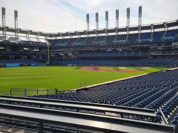 Progressive Field, section: drink rail SRO