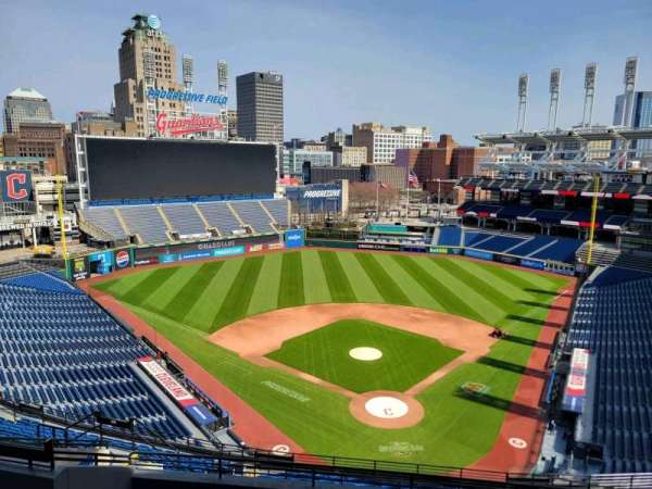 Progressive Field, section: 555, row: m, seat: 12