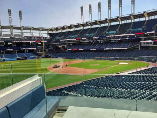 Progressive Field, section: north coast social, row: box 2