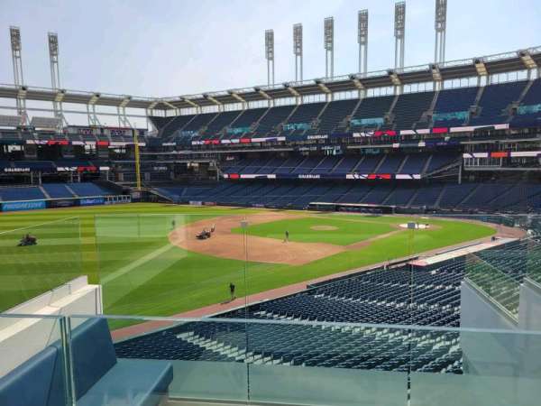 Progressive Field, section: north coast social, row: box 5