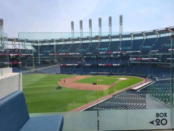 Progressive Field, section: north coast social, row: box 20