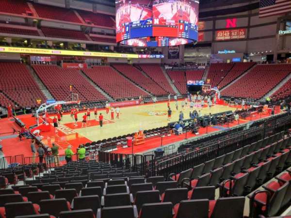 Pinnacle Bank Arena, section: 109, row: 18, seat: 6