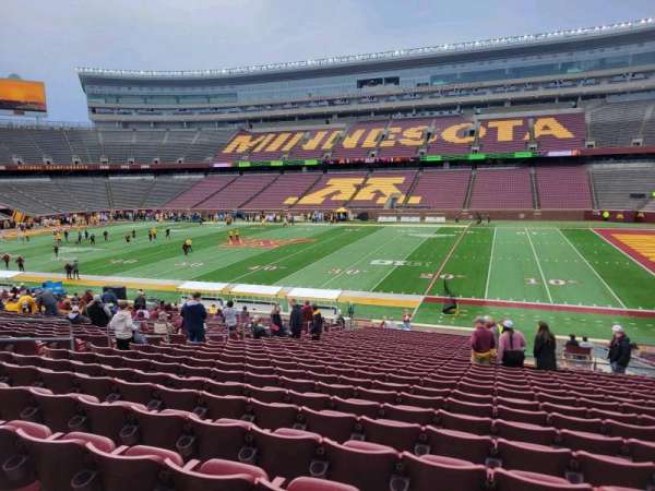 Huntington Bank Stadium, section: 108, row: 30, seat: 11