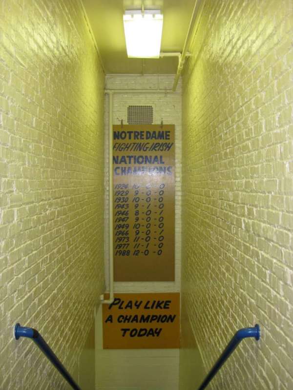 Notre Dame Stadium, section: Locker Room