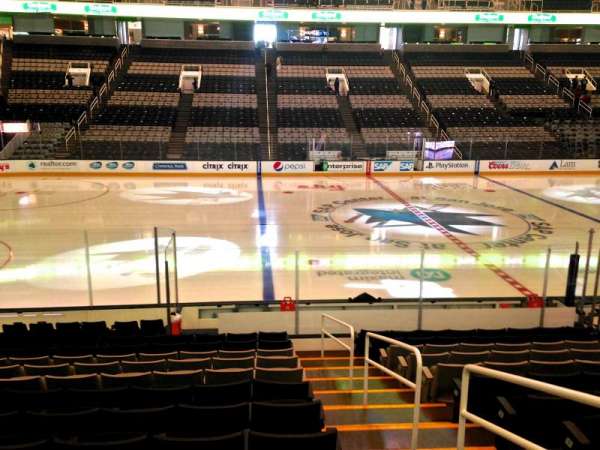 SAP Center, section: 102, row: 14, seat: 01