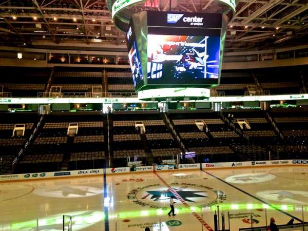 SAP Center, section: 102, row: 21, seat: 02