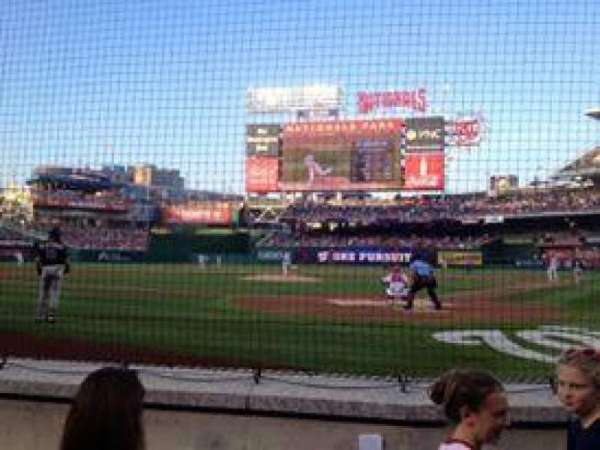 Nationals Park, section: Terra Club B, row: B, seat: 4
