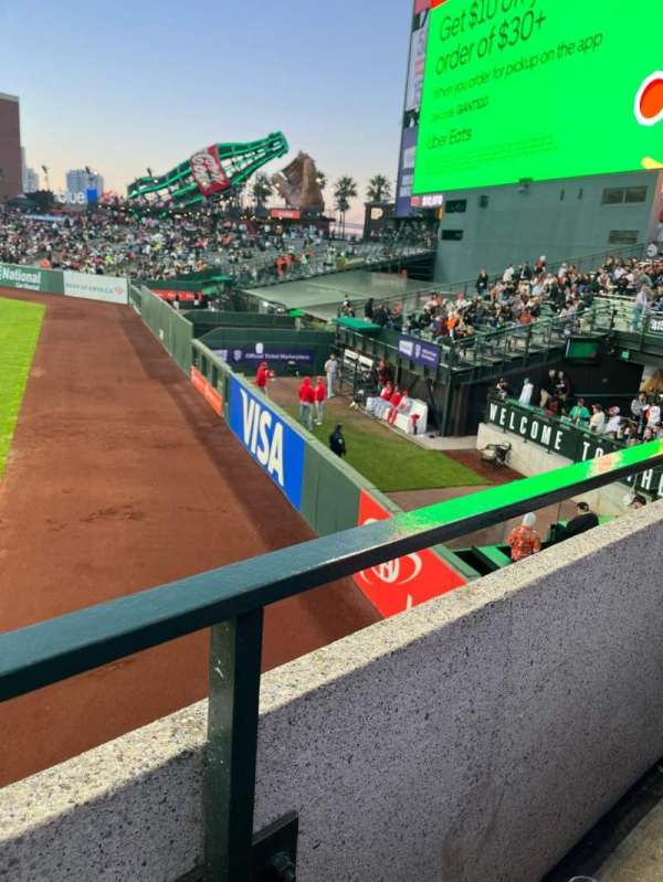 Oracle Park, section: 145, row: 1, seat: 18