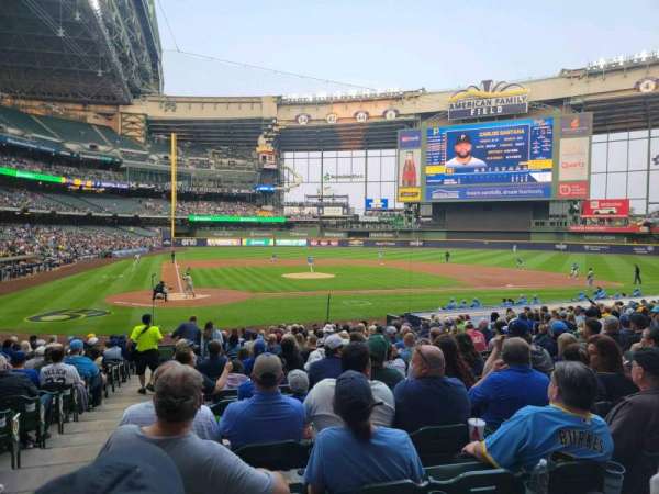 American Family Field, section: 115, row: 21, seat: 1