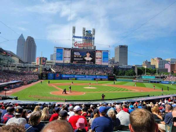 Progressive Field, section: 151, row: Y, seat: 5