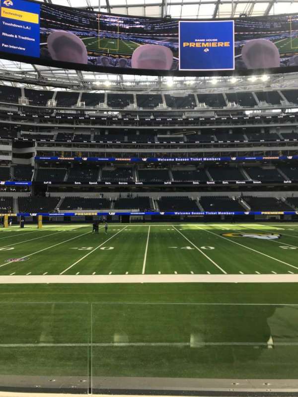 SoFi Stadium, section: VIP110, row: 2, seat: 1