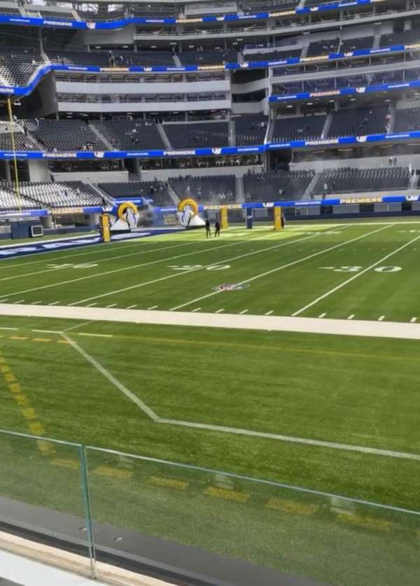 SoFi Stadium, section: VIP110, row: 2, seat: 1