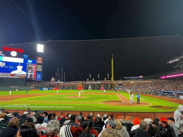 Oracle Park, section: 121, row: H, seat: 5