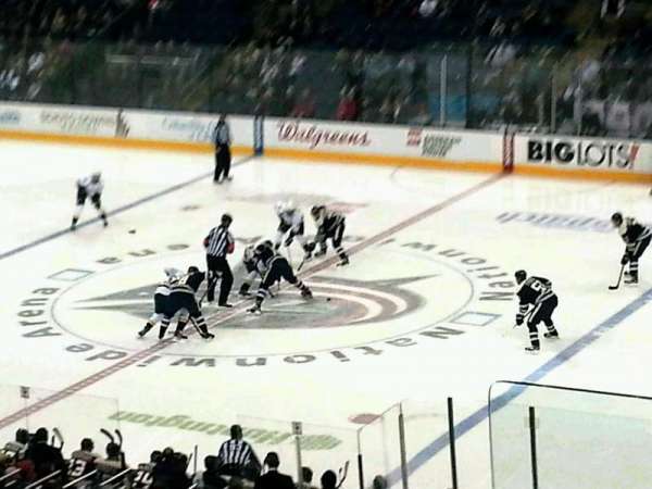 Nationwide Arena, section: C1, row: F, seat: 1